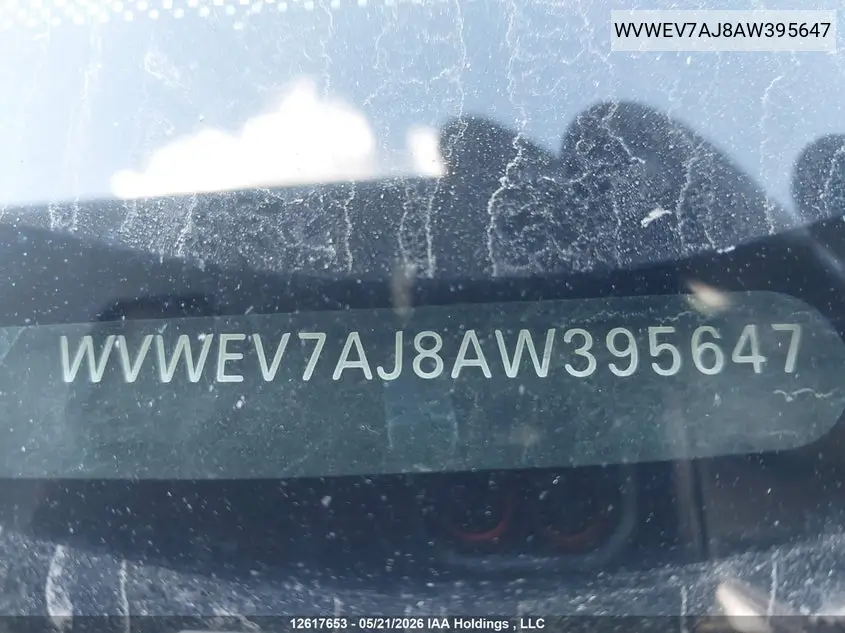 2010 Volkswagen Golf Gti 3-Door VIN: WVWEV7AJ8AW395647 Lot: 12617653