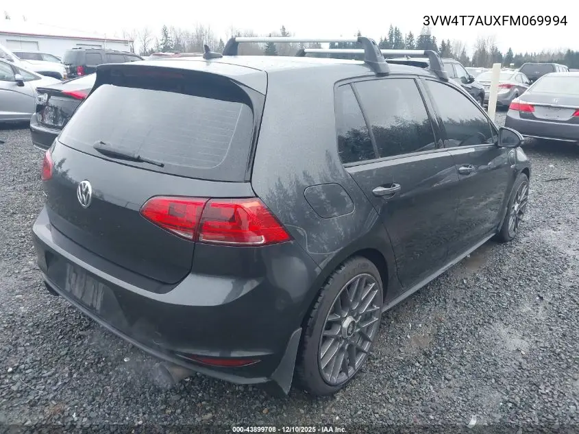 2015 Volkswagen Golf Gti 2.0T Se 4-Door VIN: 3VW4T7AUXFM069994 Lot: 43899708