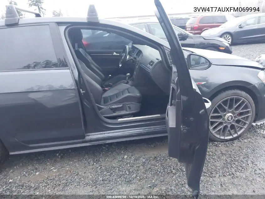 2015 Volkswagen Golf Gti 2.0T Se 4-Door VIN: 3VW4T7AUXFM069994 Lot: 43899708