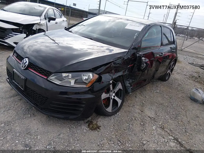 2015 Volkswagen Golf Gti 2.0T Se 4-Door VIN: 3VW4T7AUXFM037580 Lot: 44533267