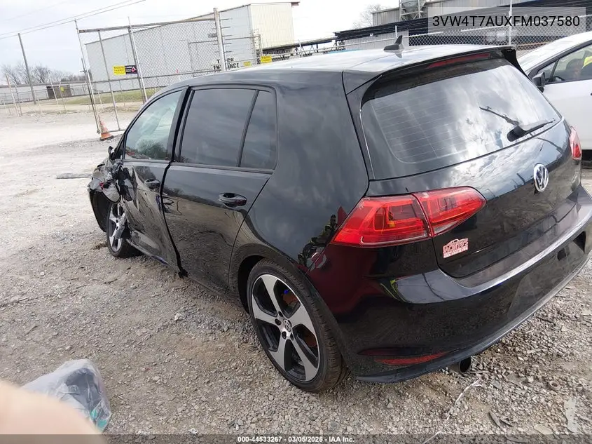2015 Volkswagen Golf Gti 2.0T Se 4-Door VIN: 3VW4T7AUXFM037580 Lot: 44533267