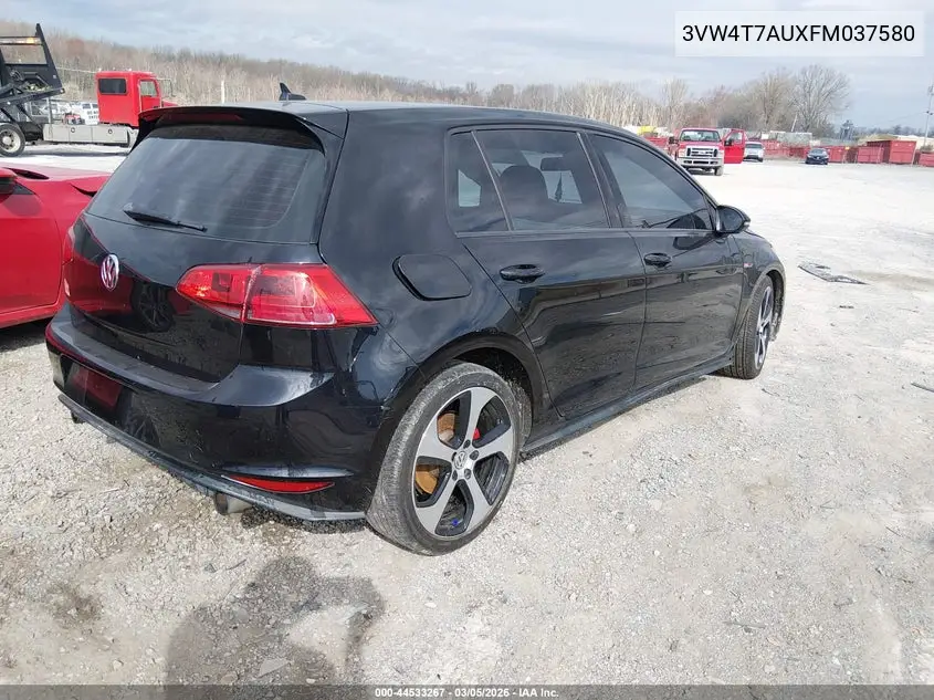 2015 Volkswagen Golf Gti 2.0T Se 4-Door VIN: 3VW4T7AUXFM037580 Lot: 44533267