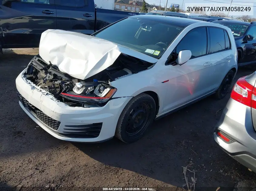 2015 Volkswagen Golf Gti 2.0T Autobahn 4-Door VIN: 3VW4T7AUXFM058249 Lot: 44725419