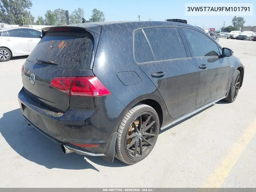 2015 Volkswagen Golf Gti 2.0T S 4-Door VIN: 3VW5T7AU9FM101791 Lot: 45077706