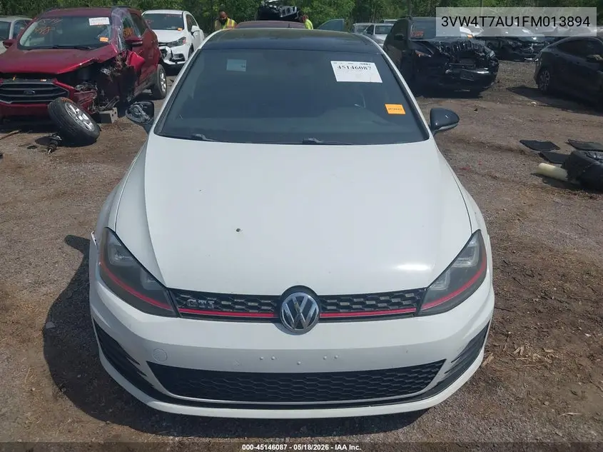 2015 Volkswagen Golf Gti 2.0T Se 4-Door VIN: 3VW4T7AU1FM013894 Lot: 45146087