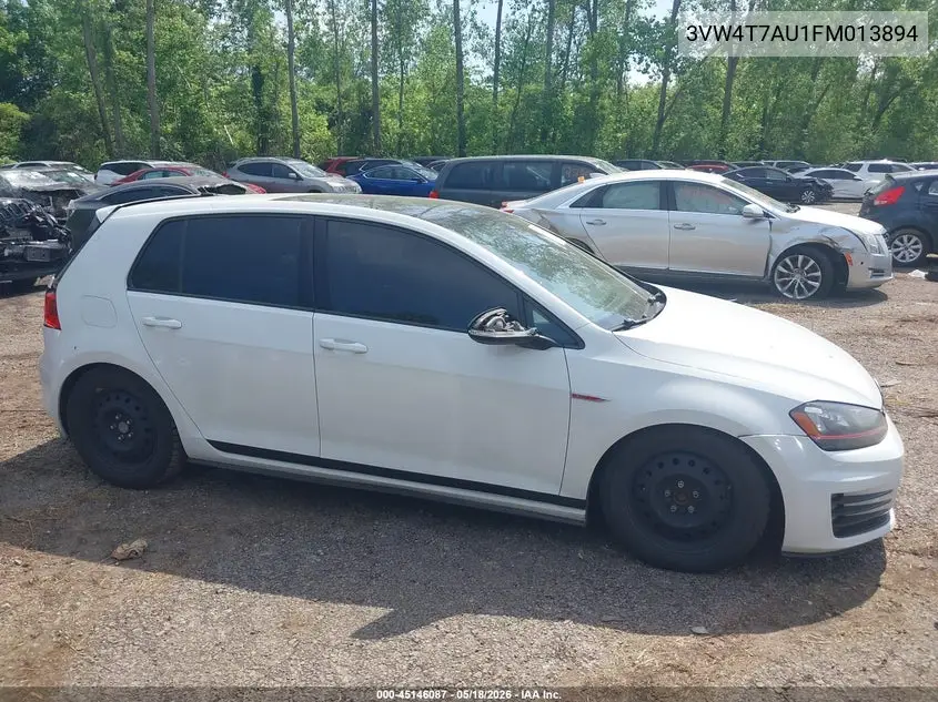 2015 Volkswagen Golf Gti 2.0T Se 4-Door VIN: 3VW4T7AU1FM013894 Lot: 45146087