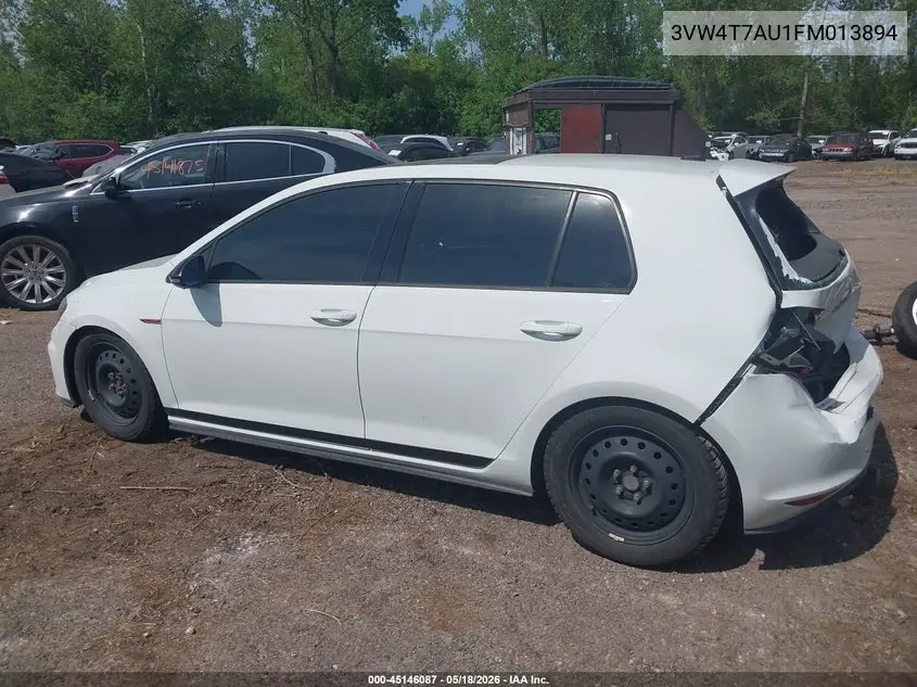 2015 Volkswagen Golf Gti 2.0T Se 4-Door VIN: 3VW4T7AU1FM013894 Lot: 45146087