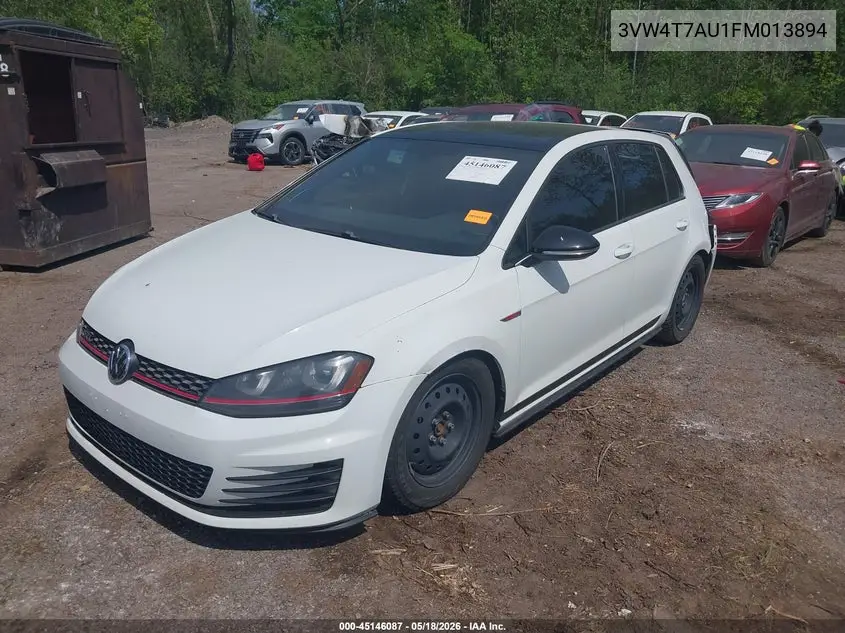 2015 Volkswagen Golf Gti 2.0T Se 4-Door VIN: 3VW4T7AU1FM013894 Lot: 45146087