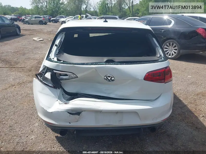 2015 Volkswagen Golf Gti 2.0T Se 4-Door VIN: 3VW4T7AU1FM013894 Lot: 45146087