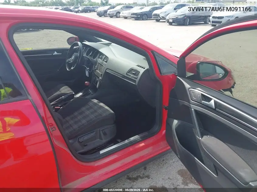 2015 Volkswagen Golf Gti 2.0T S 4-Door VIN: 3VW4T7AU6FM091166 Lot: 45220596