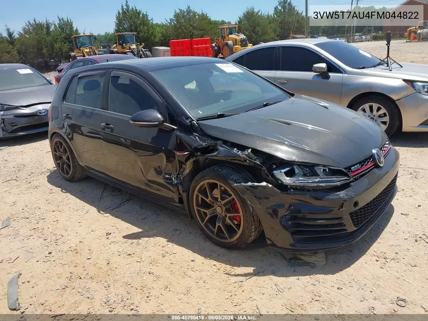 2015 Volkswagen Golf Gti 2.0T Se 4-Door VIN: 3VW5T7AU4FM044822 Lot: 45290419