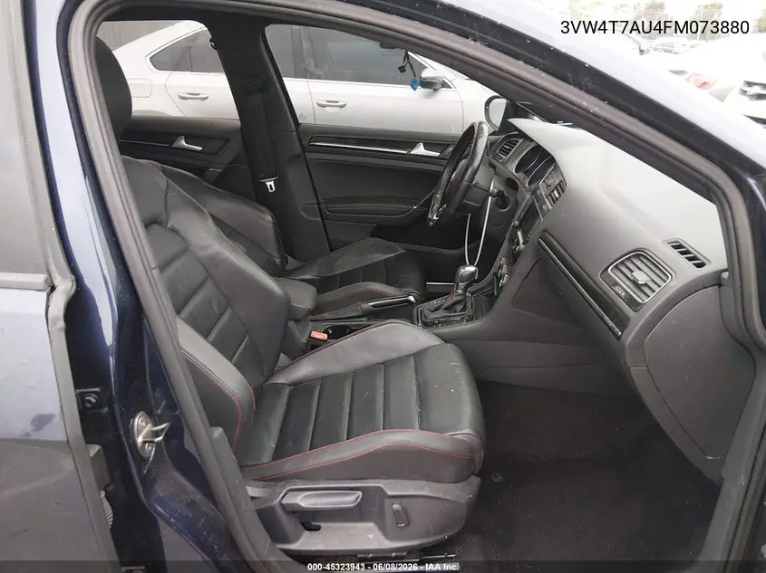 2015 Volkswagen Golf Gti 2.0T Se 4-Door VIN: 3VW4T7AU4FM073880 Lot: 45323943