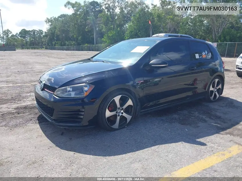 2015 Volkswagen Golf Gti 2.0T S 2-Door VIN: 3VWTT7AU9FM030163 Lot: 45366498