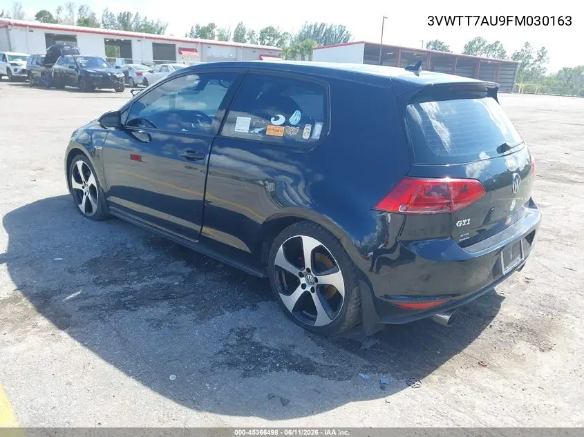 2015 Volkswagen Golf Gti 2.0T S 2-Door VIN: 3VWTT7AU9FM030163 Lot: 45366498