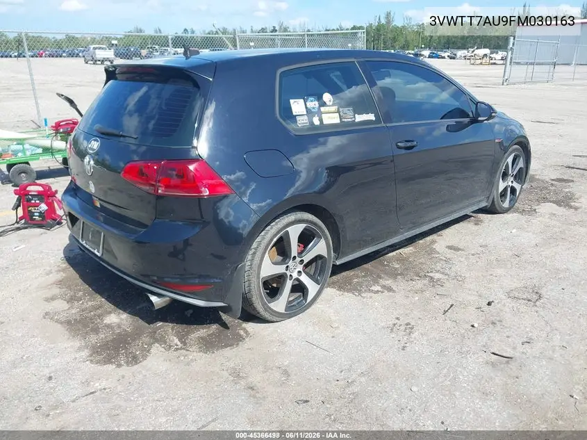 2015 Volkswagen Golf Gti 2.0T S 2-Door VIN: 3VWTT7AU9FM030163 Lot: 45366498
