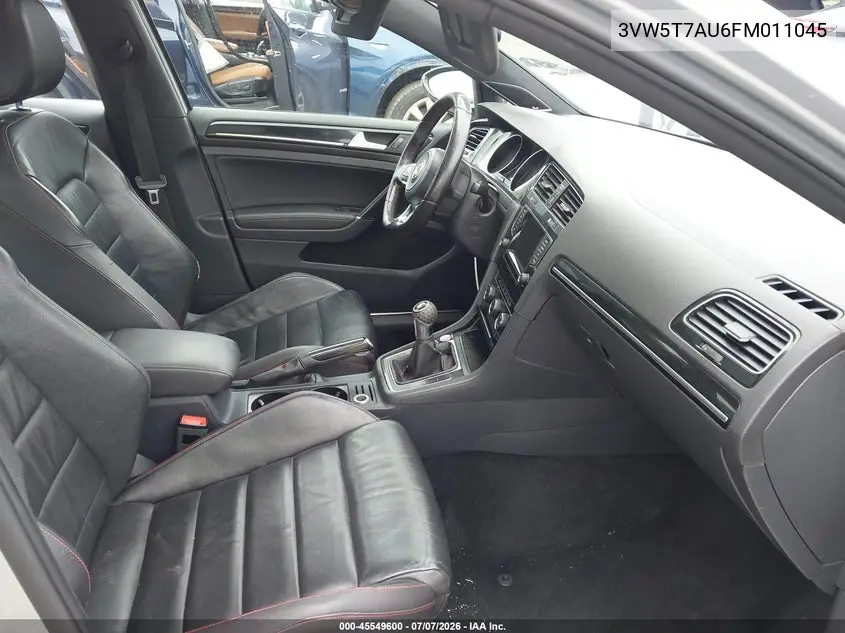 2015 Volkswagen Golf Gti 2.0T Se 4-Door VIN: 3VW5T7AU6FM011045 Lot: 45549600