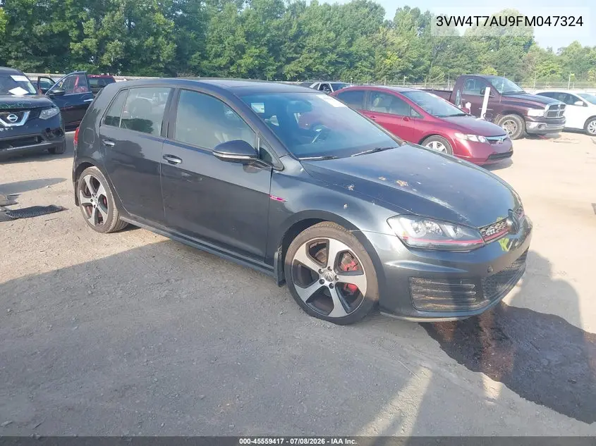 2015 Volkswagen Golf Gti 2.0T Se 4-Door VIN: 3VW4T7AU9FM047324 Lot: 45559417
