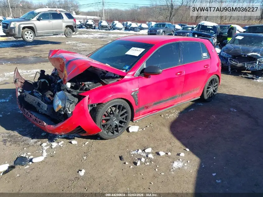 2016 Volkswagen Golf Gti S 4-Door VIN: 3VW4T7AU9GM036227 Lot: 44280634