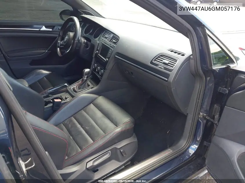 2016 Volkswagen Golf Gti Autobahn W/Performance Package 4-Door VIN: 3VW447AU6GM057176 Lot: 45294380