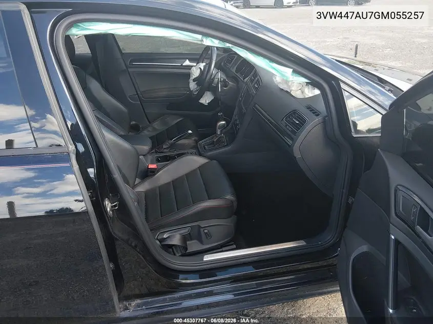 2016 Volkswagen Golf Gti Autobahn W/Performance Package 4-Door VIN: 3VW447AU7GM055257 Lot: 45307767
