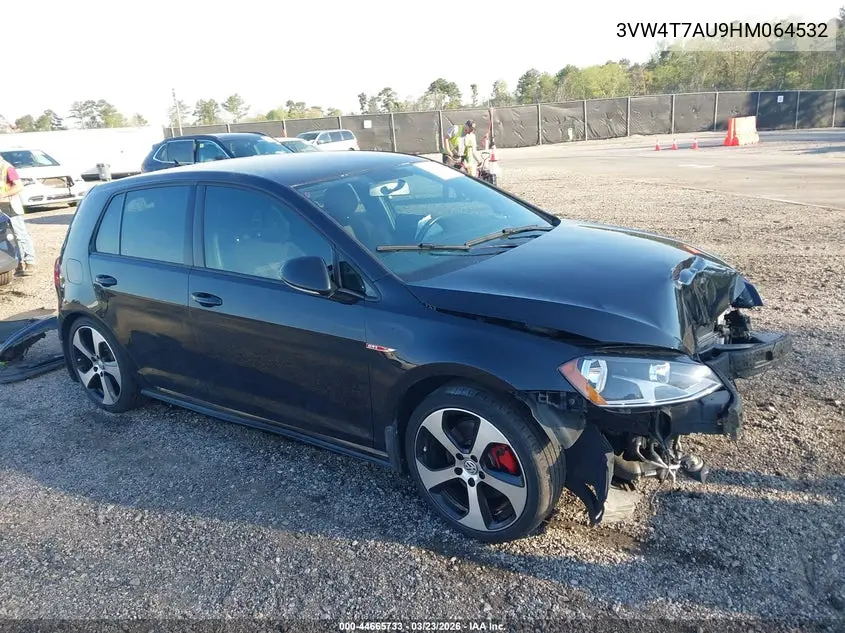 2017 Volkswagen Golf Gti Autobahn 4-Door/S 4-Door/Se 4-Door/Sport 4-Door VIN: 3VW4T7AU9HM064532 Lot: 44665733