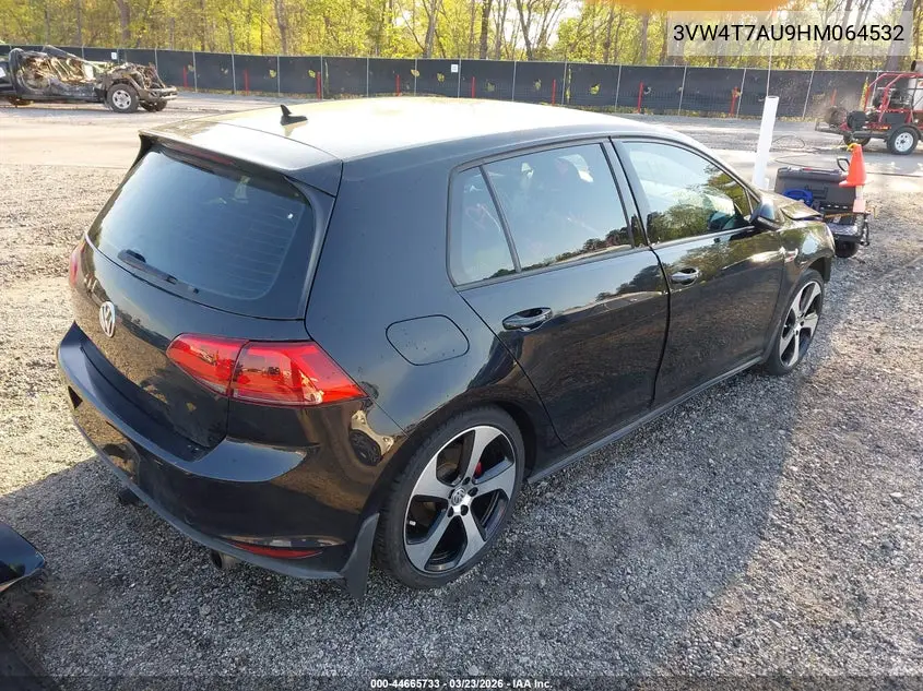 2017 Volkswagen Golf Gti Autobahn 4-Door/S 4-Door/Se 4-Door/Sport 4-Door VIN: 3VW4T7AU9HM064532 Lot: 44665733