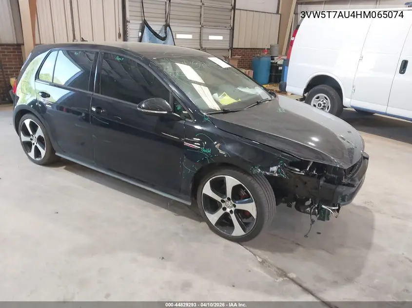 2017 Volkswagen Golf Gti Autobahn 4-Door/S 4-Door/Se 4-Door/Sport 4-Door VIN: 3VW5T7AU4HM065074 Lot: 44829293