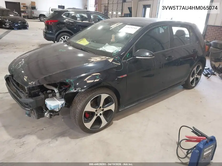 2017 Volkswagen Golf Gti Autobahn 4-Door/S 4-Door/Se 4-Door/Sport 4-Door VIN: 3VW5T7AU4HM065074 Lot: 44829293