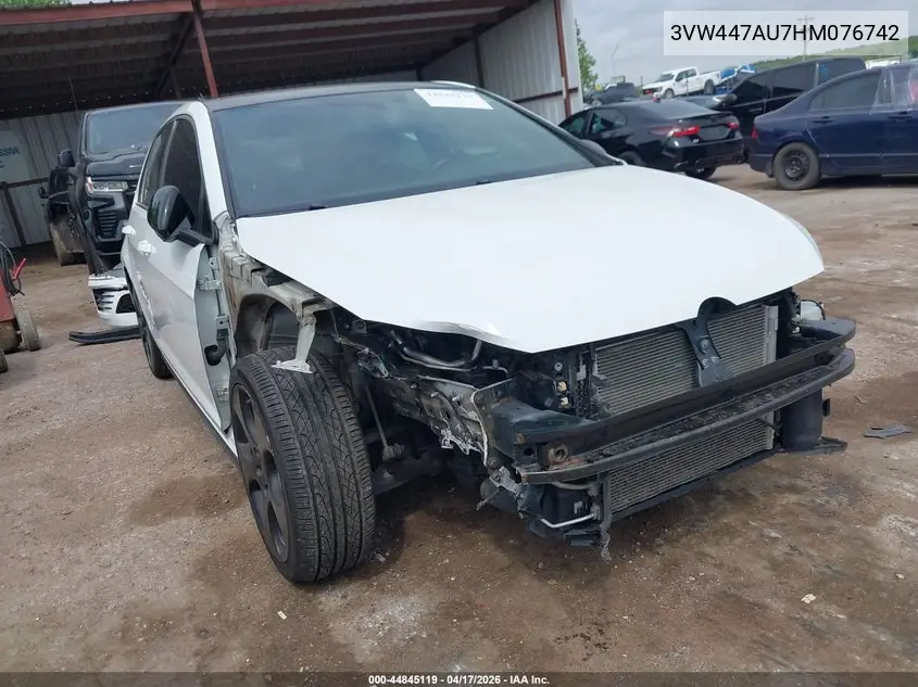 2017 Volkswagen Golf Gti Autobahn 4-Door/S 4-Door/Se 4-Door/Sport 4-Door VIN: 3VW447AU7HM076742 Lot: 44845119