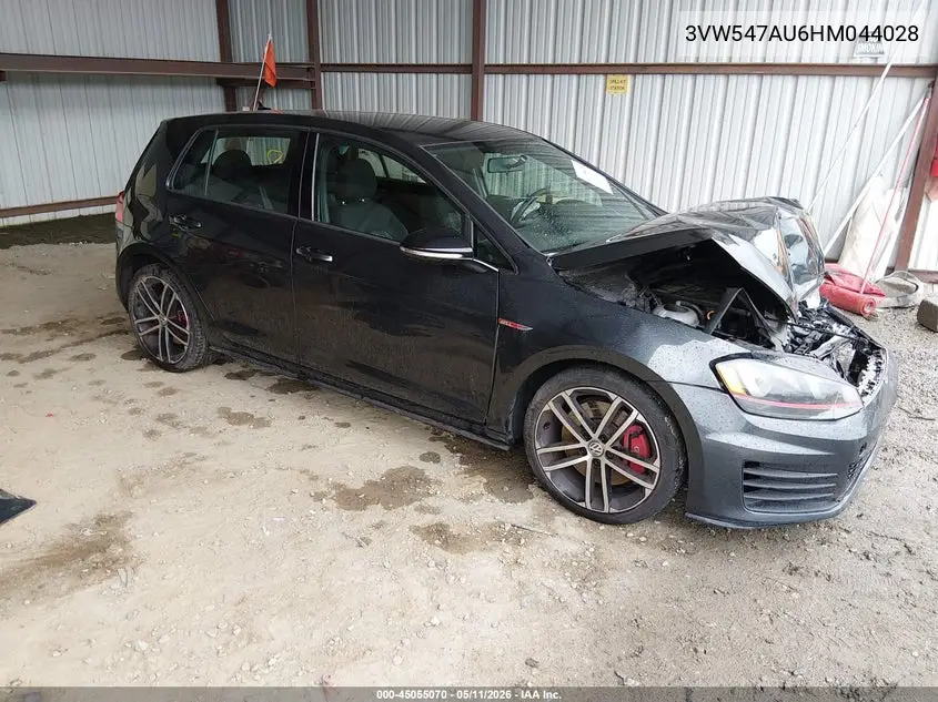 2017 Volkswagen Golf Gti Autobahn 4-Door/S 4-Door/Se 4-Door/Sport 4-Door VIN: 3VW547AU6HM044028 Lot: 45055070