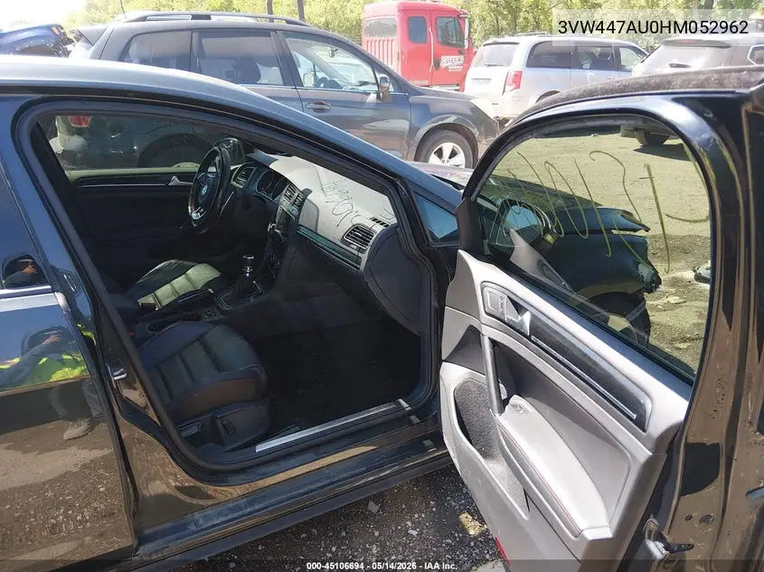 2017 Volkswagen Golf Gti Autobahn 4-Door/S 4-Door/Se 4-Door/Sport 4-Door VIN: 3VW447AU0HM052962 Lot: 45106694