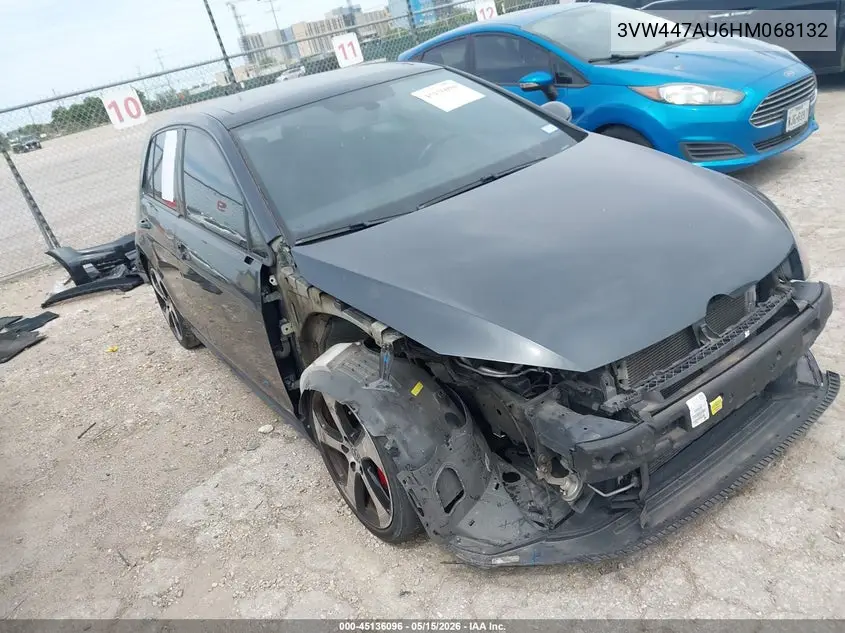 2017 Volkswagen Golf Gti Autobahn 4-Door/S 4-Door/Se 4-Door/Sport 4-Door VIN: 3VW447AU6HM068132 Lot: 45136096