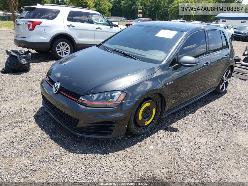 2017 Volkswagen Golf Gti Se 4-Door VIN: 3VW547AU8HM008387 Lot: 45233072