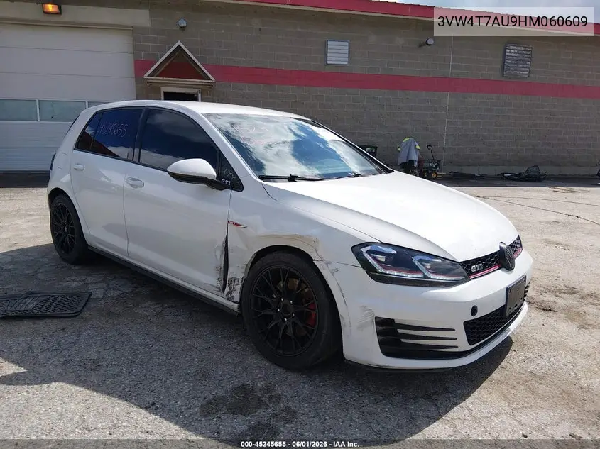 2017 Volkswagen Golf Gti Autobahn 4-Door/S 4-Door/Se 4-Door/Sport 4-Door VIN: 3VW4T7AU9HM060609 Lot: 45245655