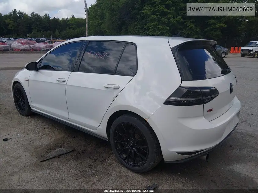 2017 Volkswagen Golf Gti Autobahn 4-Door/S 4-Door/Se 4-Door/Sport 4-Door VIN: 3VW4T7AU9HM060609 Lot: 45245655
