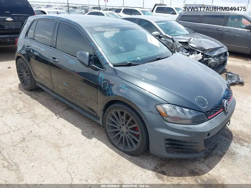 2017 Volkswagen Golf Gti Autobahn 4-Door/S 4-Door/Se 4-Door/Sport 4-Door VIN: 3VW5T7AU8HM049475 Lot: 45286659