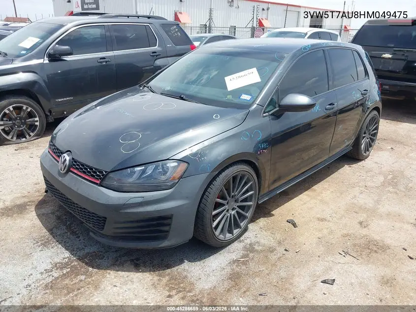 2017 Volkswagen Golf Gti Autobahn 4-Door/S 4-Door/Se 4-Door/Sport 4-Door VIN: 3VW5T7AU8HM049475 Lot: 45286659