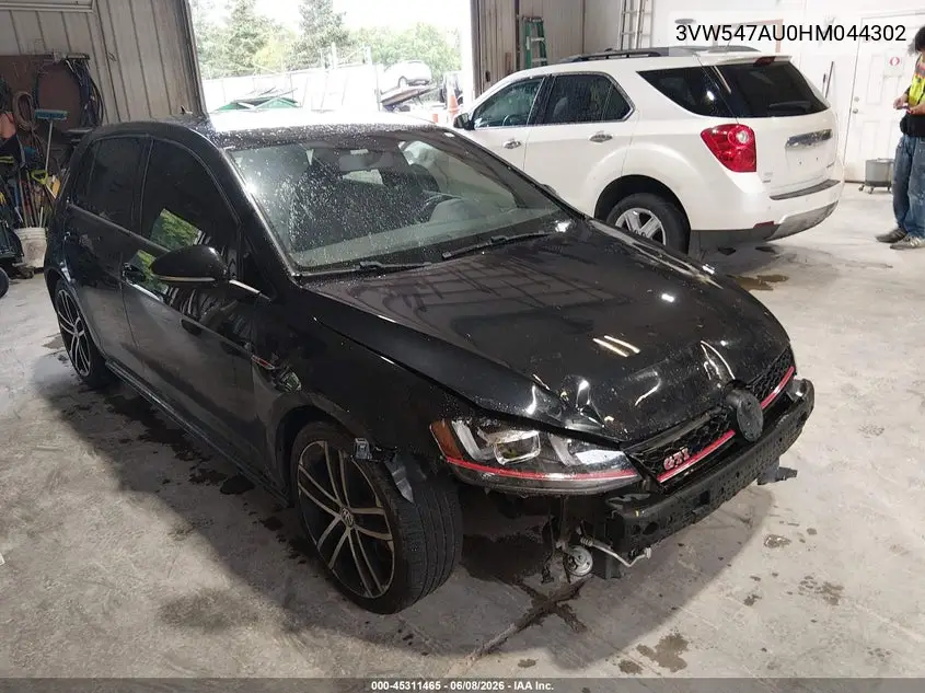 2017 Volkswagen Golf Gti Autobahn 4-Door/S 4-Door/Se 4-Door/Sport 4-Door VIN: 3VW547AU0HM044302 Lot: 45311465
