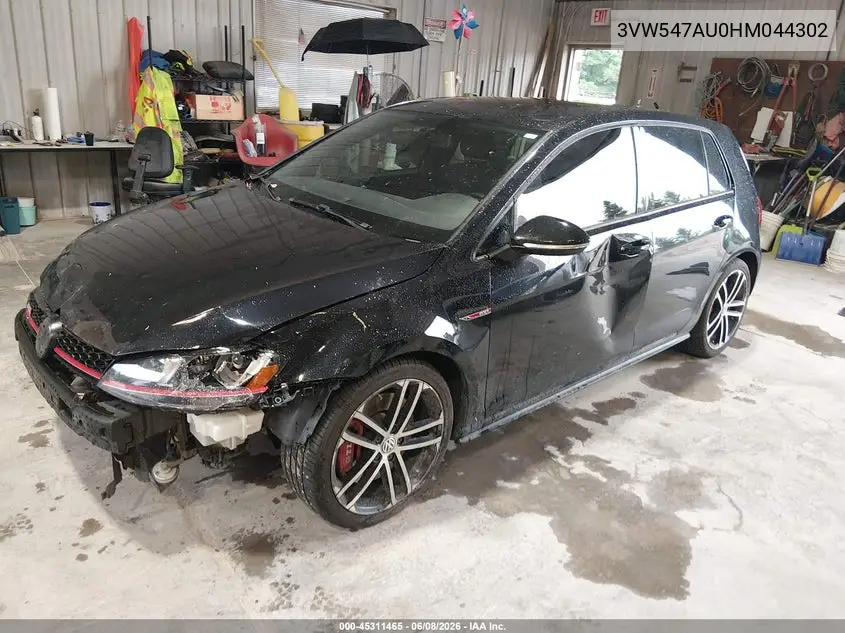 2017 Volkswagen Golf Gti Autobahn 4-Door/S 4-Door/Se 4-Door/Sport 4-Door VIN: 3VW547AU0HM044302 Lot: 45311465