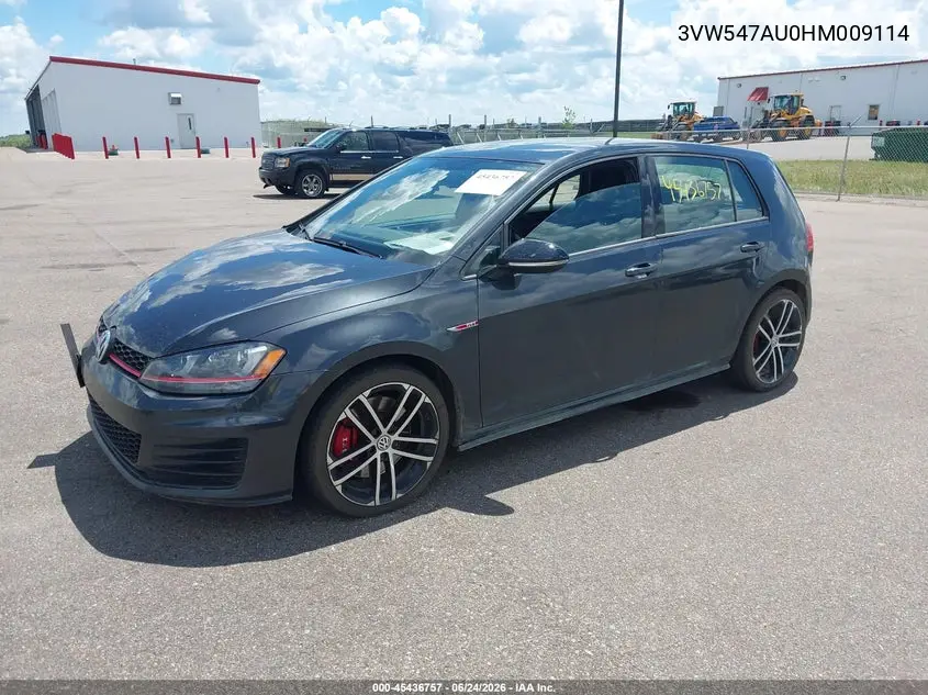 2017 Volkswagen Golf Gti Sport 4-Door VIN: 3VW547AU0HM009114 Lot: 45436757