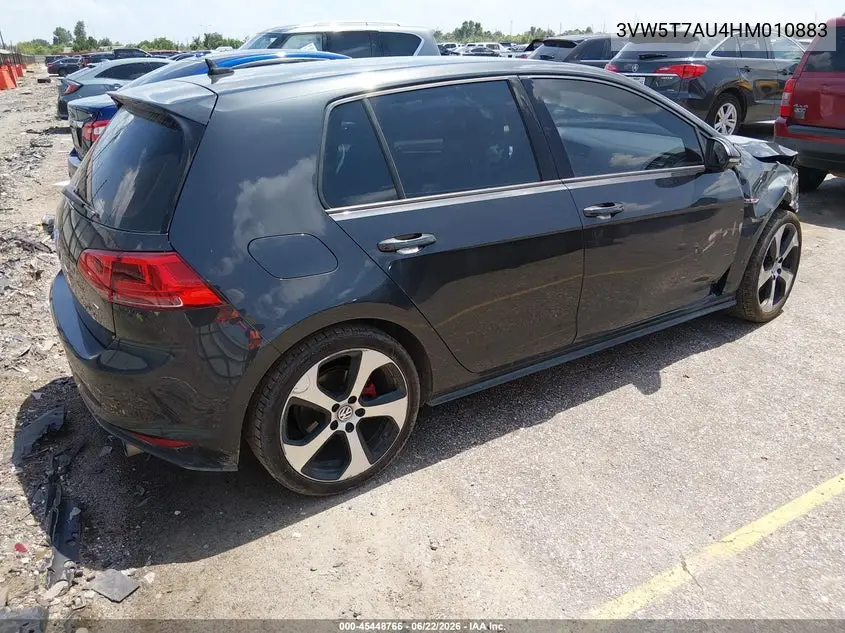 2017 Volkswagen Golf Gti S 4-Door VIN: 3VW5T7AU4HM010883 Lot: 45448766