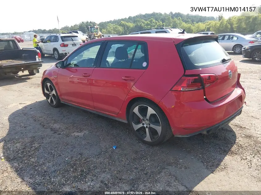 2017 Volkswagen Golf Gti Autobahn 4-Door/S 4-Door/Se 4-Door/Sport 4-Door VIN: 3VW4T7AU1HM014157 Lot: 45491675