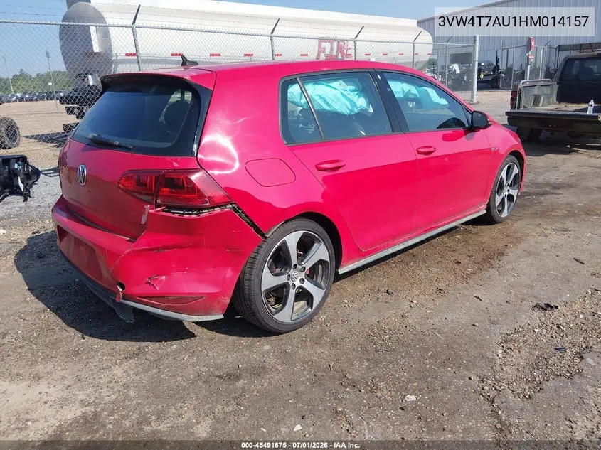 2017 Volkswagen Golf Gti Autobahn 4-Door/S 4-Door/Se 4-Door/Sport 4-Door VIN: 3VW4T7AU1HM014157 Lot: 45491675
