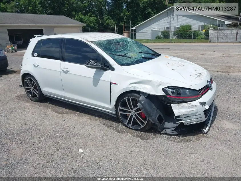 2017 Volkswagen Golf Gti Autobahn 4-Door/S 4-Door/Se 4-Door/Sport 4-Door VIN: 3VW547AU7HM013287 Lot: 45519364