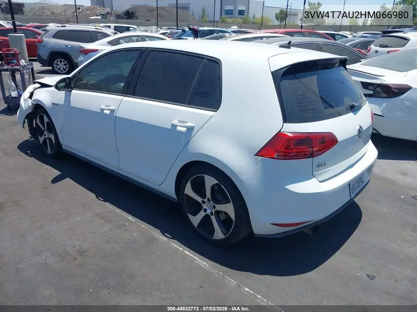 2017 Volkswagen Golf Gti Autobahn 4-Door/S 4-Door/Se 4-Door/Sport 4-Door VIN: 3VW4T7AU2HM066980 Lot: 45532772