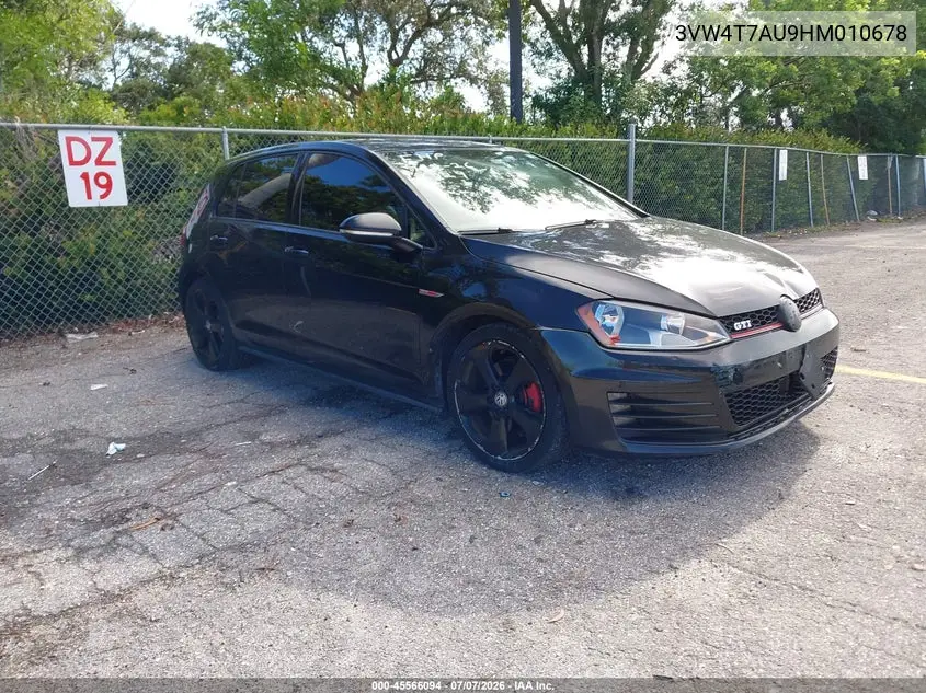 2017 Volkswagen Golf Gti S 4-Door VIN: 3VW4T7AU9HM010678 Lot: 45566094