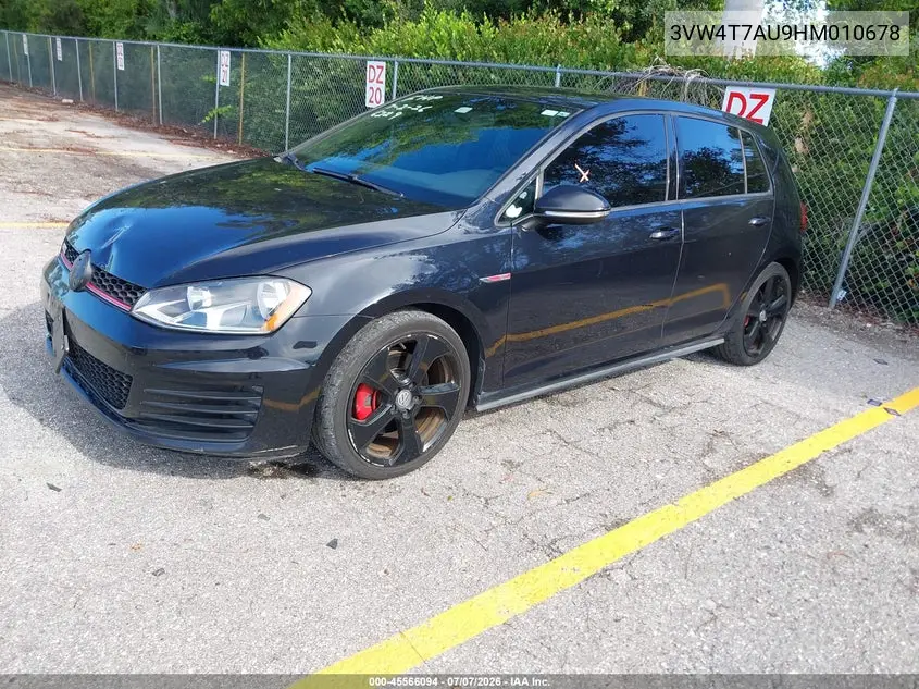 2017 Volkswagen Golf Gti S 4-Door VIN: 3VW4T7AU9HM010678 Lot: 45566094