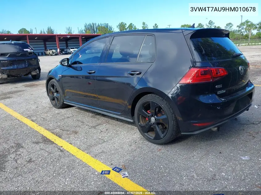 2017 Volkswagen Golf Gti S 4-Door VIN: 3VW4T7AU9HM010678 Lot: 45566094