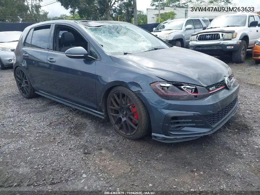 2018 Volkswagen Golf Gti 2.0T Autobahn/2.0T S/2.0T Se VIN: 3VW447AU9JM263633 Lot: 43623879