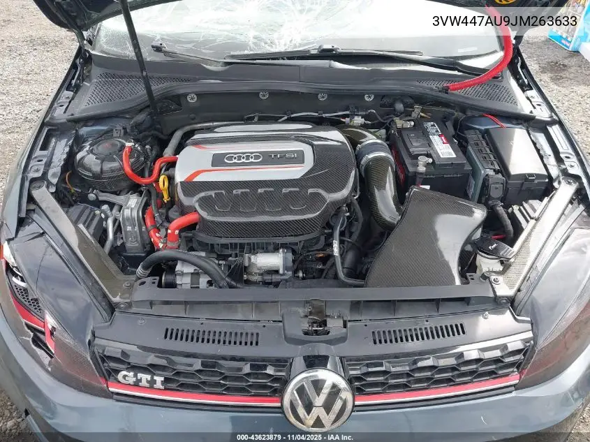 2018 Volkswagen Golf Gti 2.0T Autobahn/2.0T S/2.0T Se VIN: 3VW447AU9JM263633 Lot: 43623879